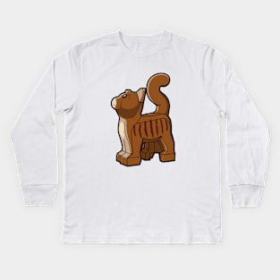 LEGO Cat (Orange Tabby) Kids Long Sleeve T-Shirt